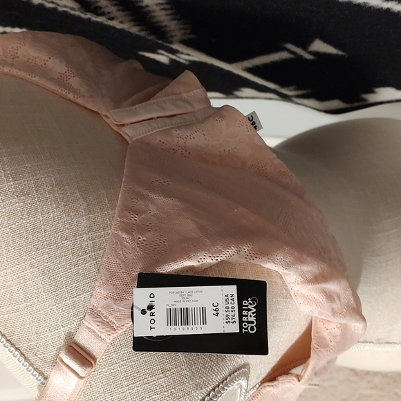❤️NWT Torrid Curves Brand Ladie's Baby Pink Push Up Plunge Underwire Bra, 46C - Picture 5 of 12